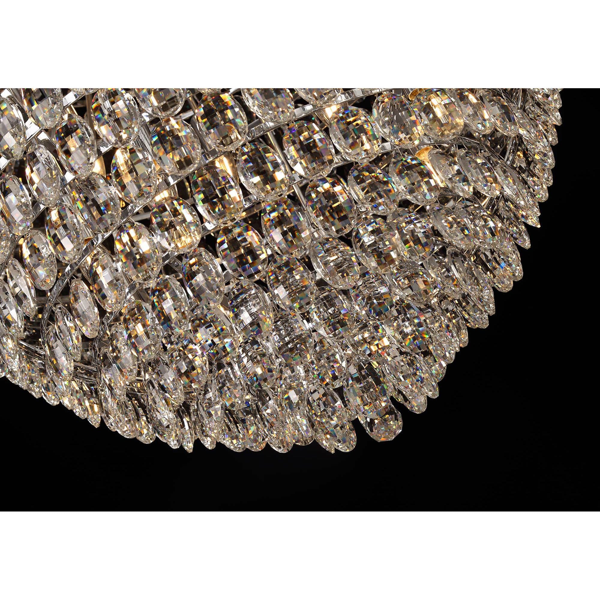 IL32815 Coniston Flush Ceiling 15 Light E14 Polished Chrome/Crystal
