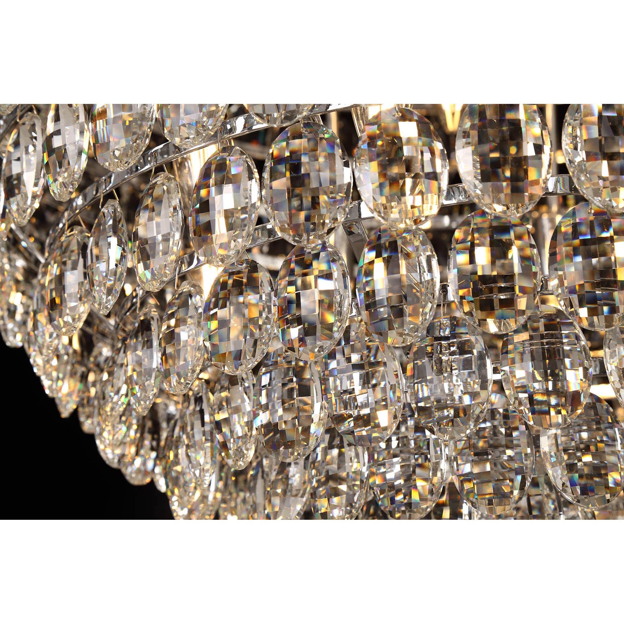 IL32815 Coniston Flush Ceiling 15 Light E14 Polished Chrome/Crystal