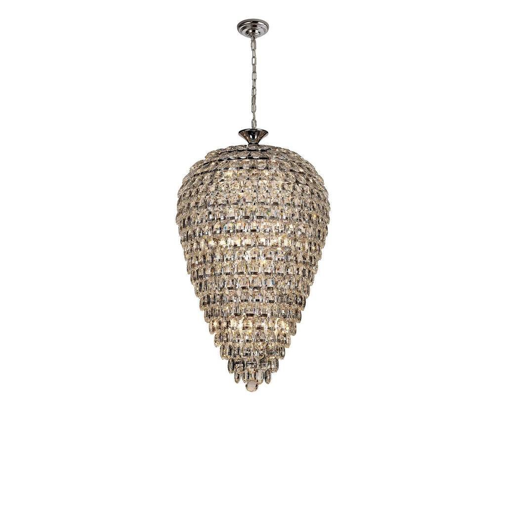 IL32846 Coniston Acorn Pendant 16 Light E14 Polished Chrome/Crystal