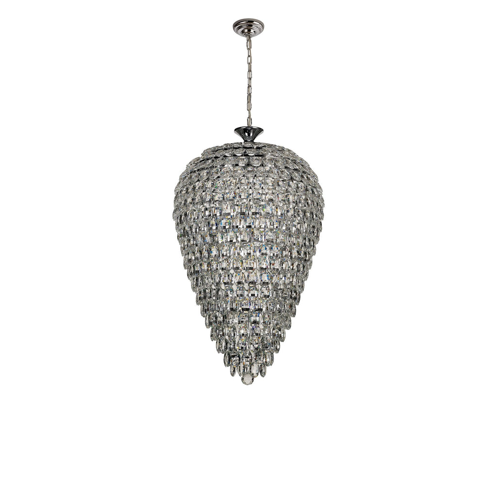 IL32846 Coniston Acorn Pendant 16 Light E14 Polished Chrome/Crystal