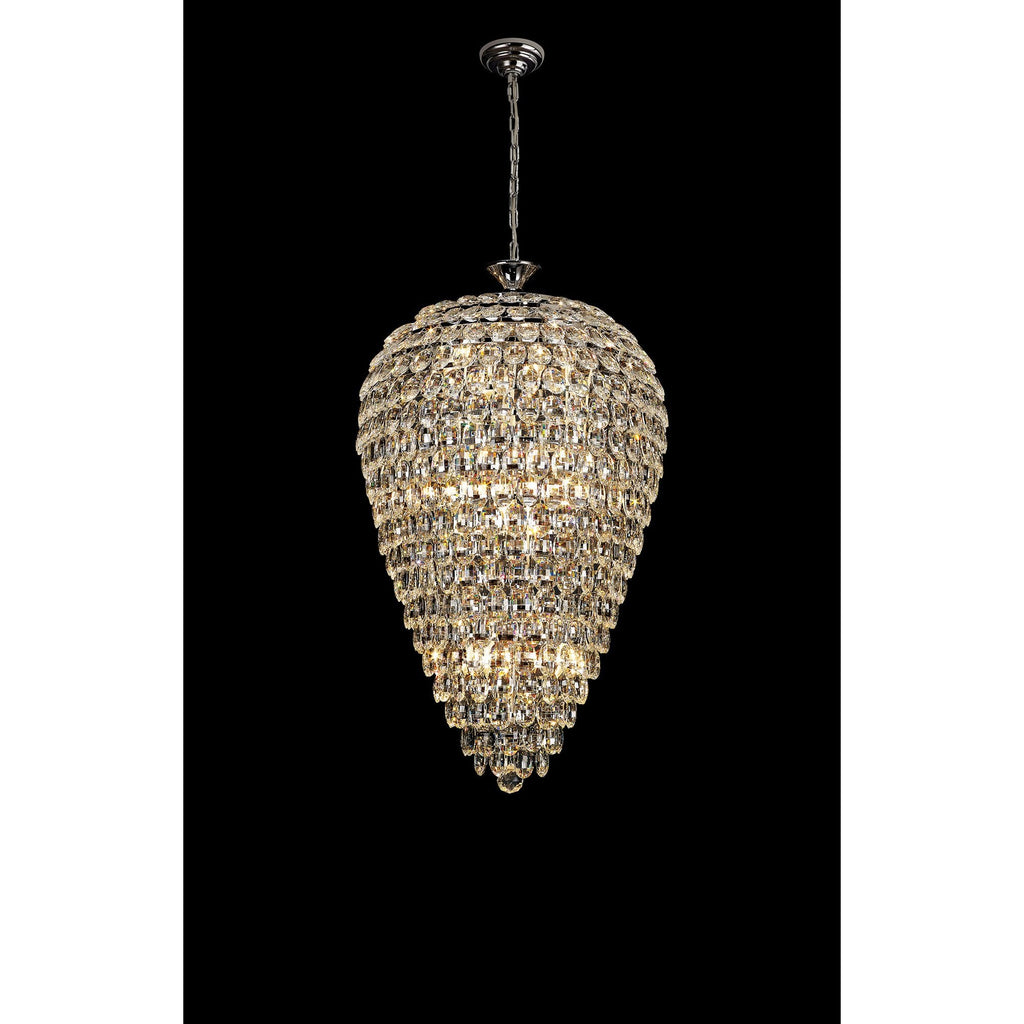 IL32846 Coniston Acorn Pendant 16 Light E14 Polished Chrome/Crystal