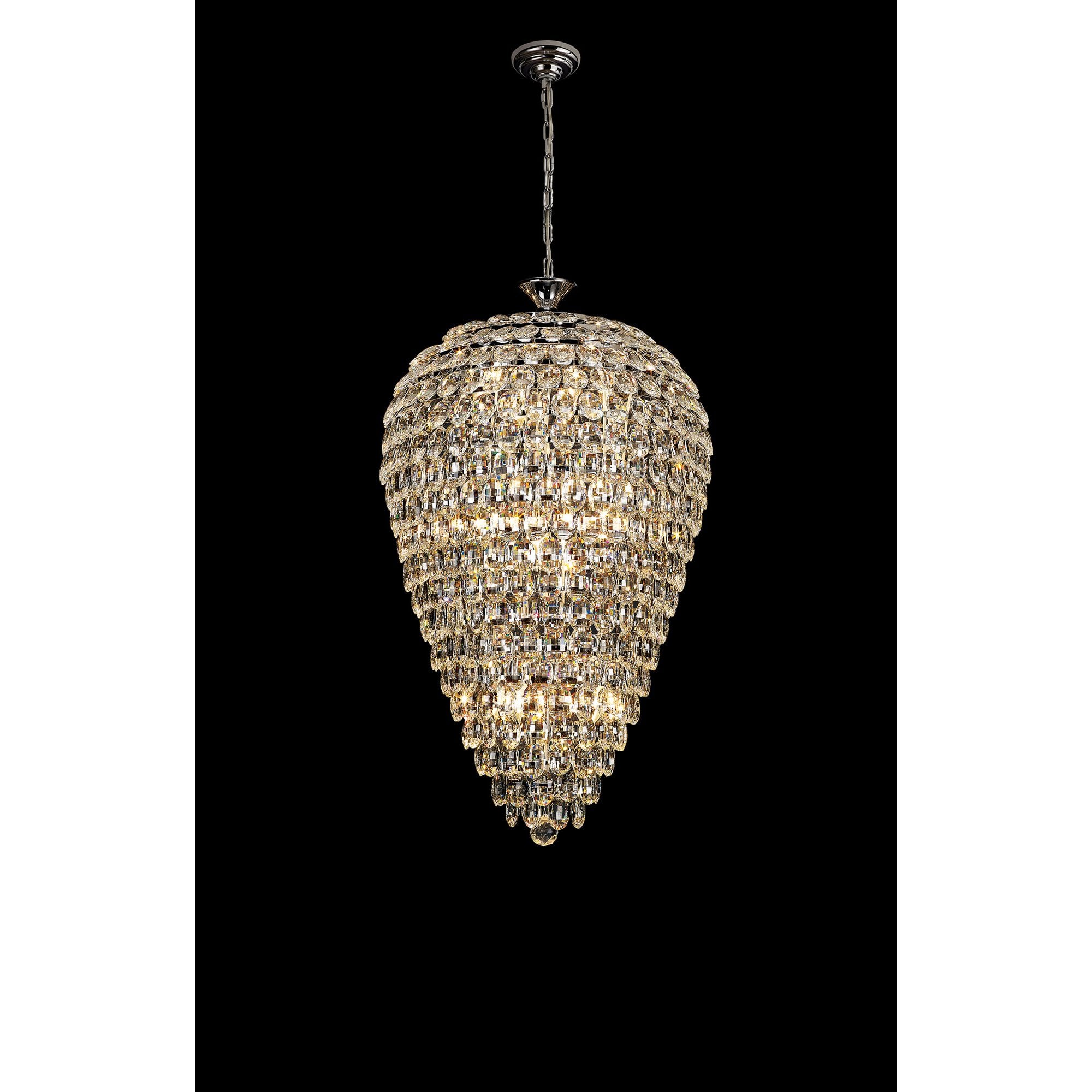 IL32846 Coniston Acorn Pendant 16 Light E14 Polished Chrome/Crystal