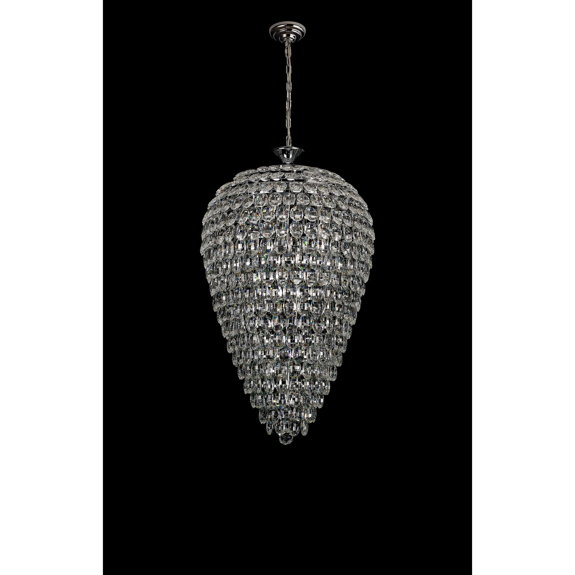 IL32846 Coniston Acorn Pendant 16 Light E14 Polished Chrome/Crystal