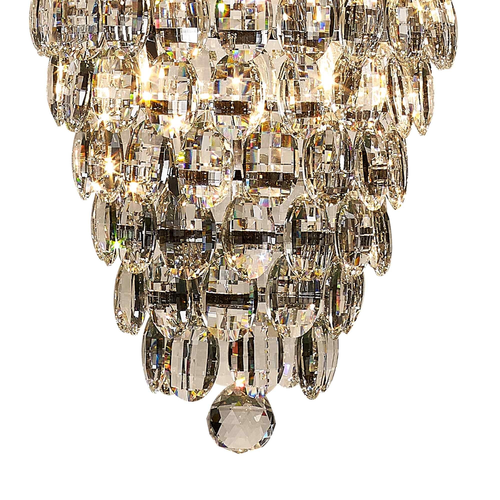 IL32847 Coniston Tall Acorn Pendant 20 Light E14 Polished Chrome/Crystal