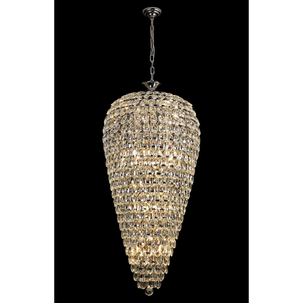 IL32847 Coniston Tall Acorn Pendant 20 Light E14 Polished Chrome/Crystal