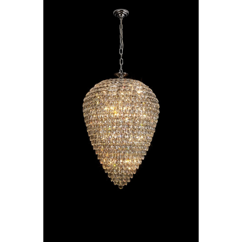 IL32848 Coniston Acorn Pendant 25 Light E14 Polished Chrome/Crystal