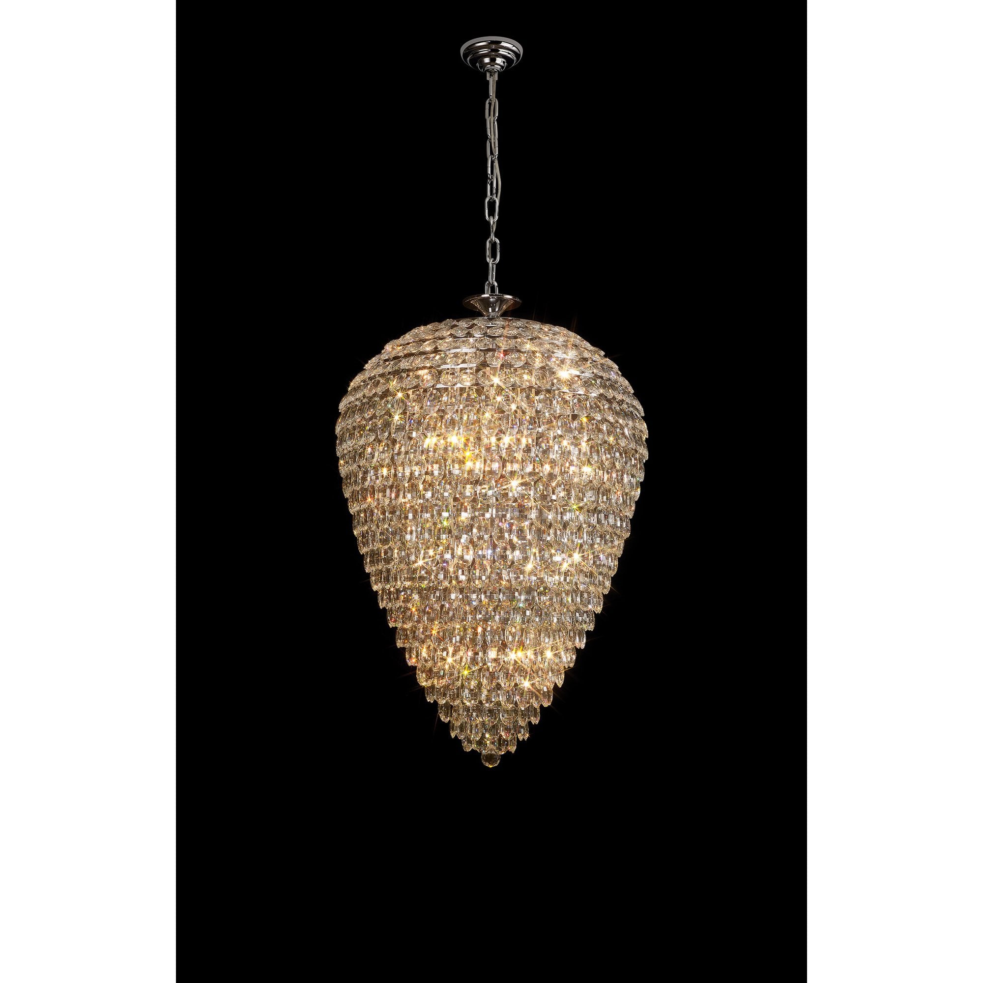 IL32848 Coniston Acorn Pendant 25 Light E14 Polished Chrome/Crystal
