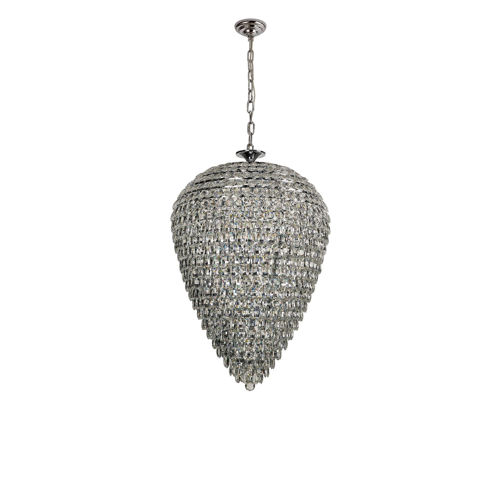 IL32848 Coniston Acorn Pendant 25 Light E14 Polished Chrome/Crystal
