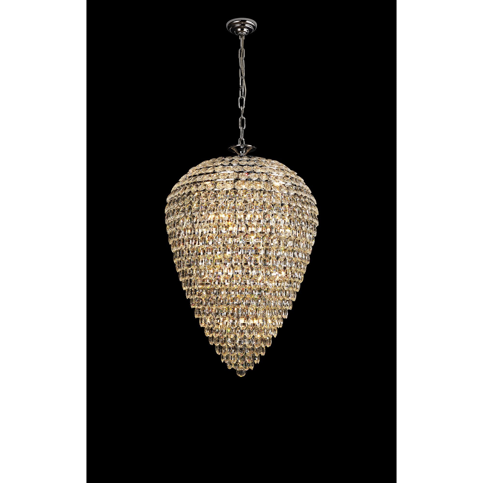 IL32848 Coniston Acorn Pendant 25 Light E14 Polished Chrome/Crystal