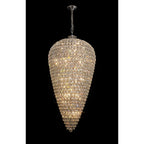IL32849 Coniston Tall Acorn Pendant 30 Light E14 Polished Chrome/Crystal