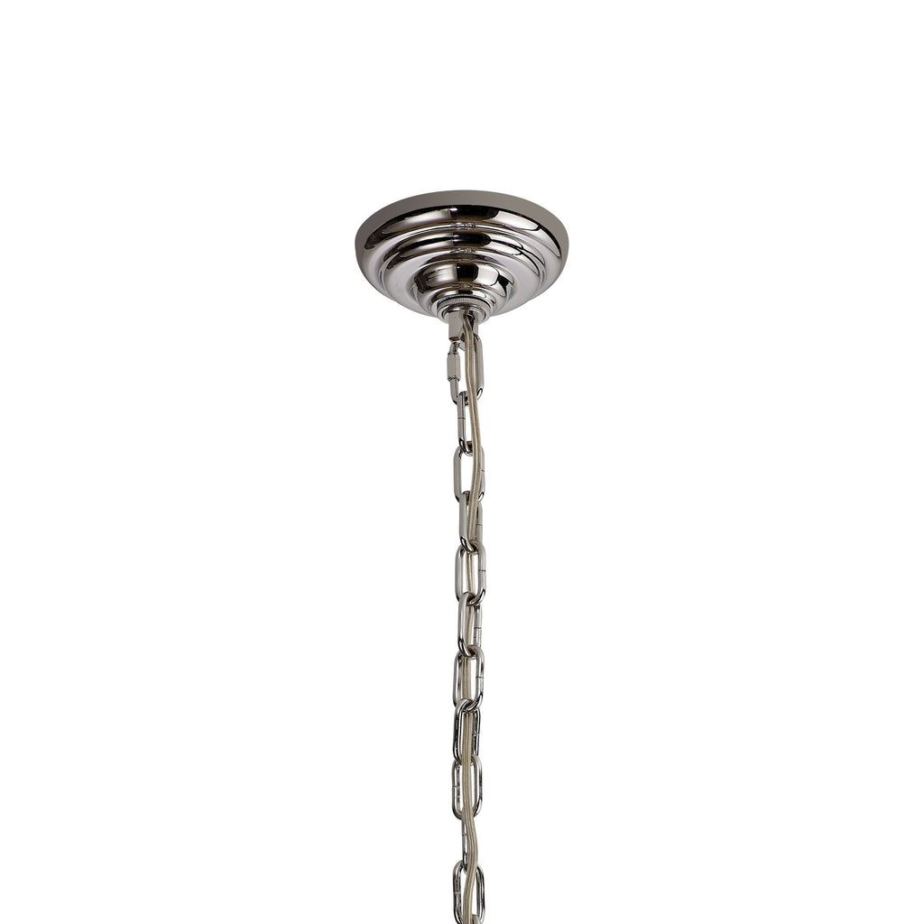 IL32849 Coniston Tall Acorn Pendant 30 Light E14 Polished Chrome/Crystal