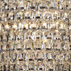 IL32849 Coniston Tall Acorn Pendant 30 Light E14 Polished Chrome/Crystal