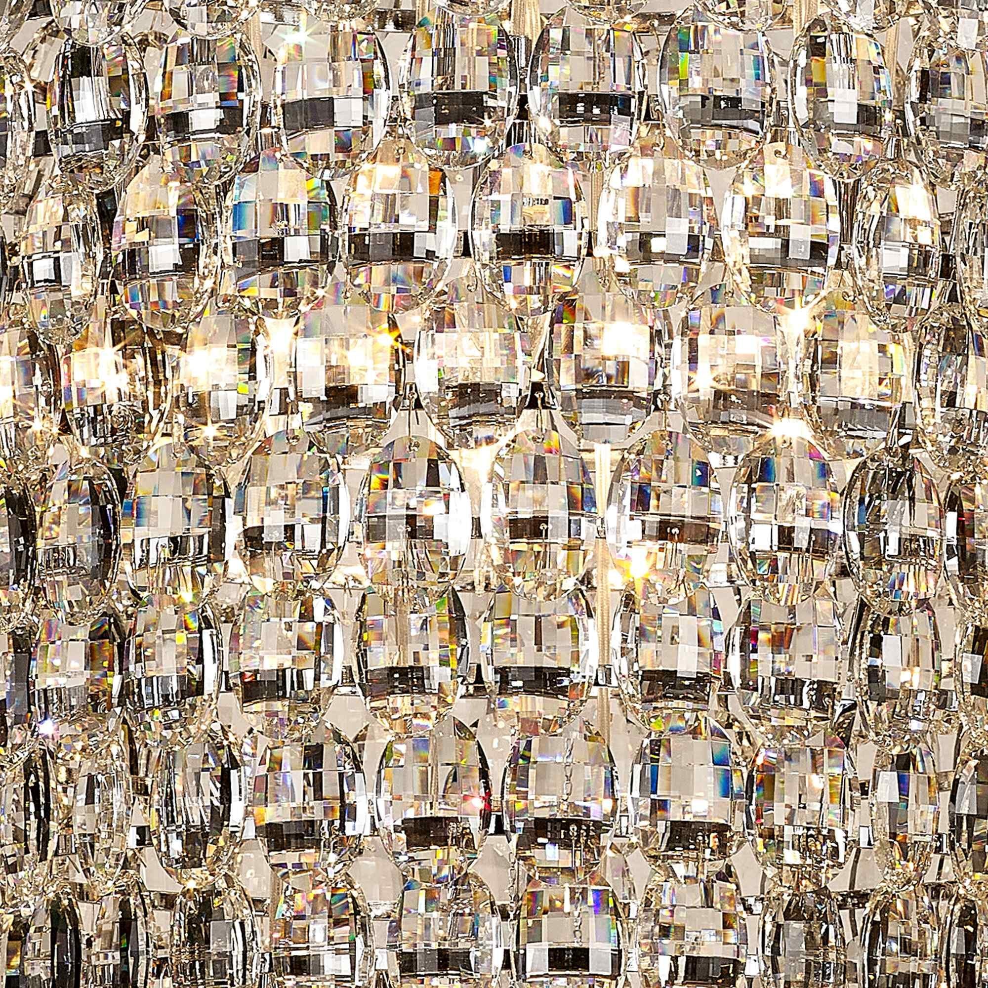 IL32849 Coniston Tall Acorn Pendant 30 Light E14 Polished Chrome/Crystal