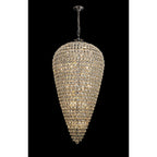 IL32849 Coniston Tall Acorn Pendant 30 Light E14 Polished Chrome/Crystal