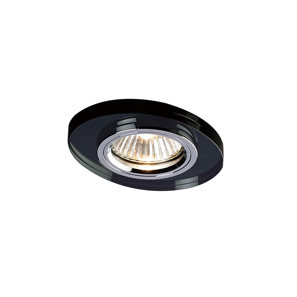 IL30808BL Crystal Downlight Oval Rim Only Black Cut Out: 62mm