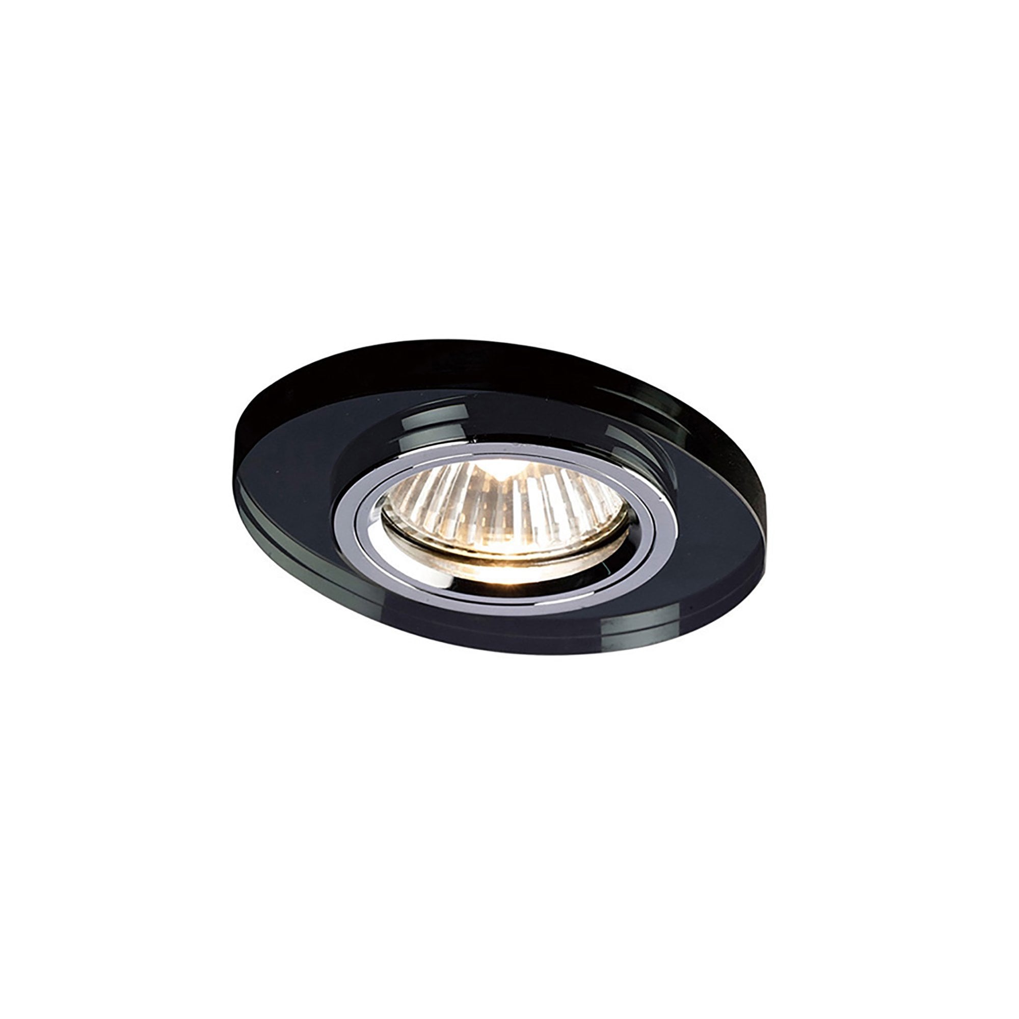 IL30808BL Crystal Downlight Oval Rim Only Black Cut Out: 62mm