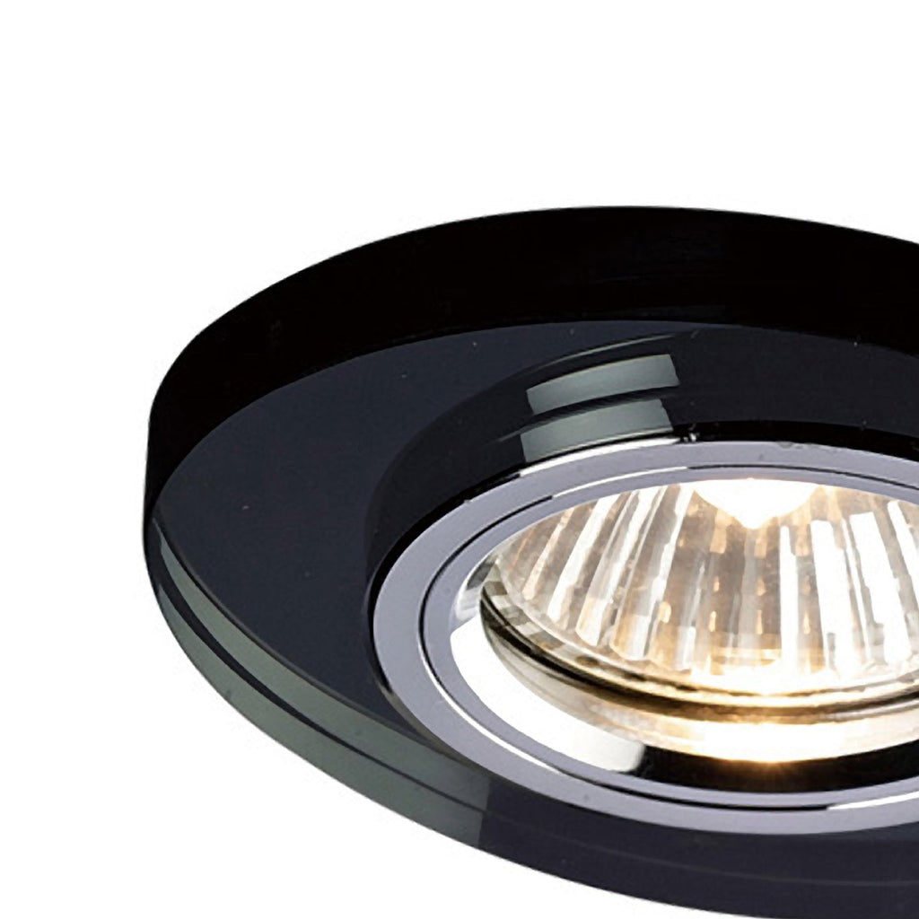 IL30808BL Crystal Downlight Oval Rim Only Black Cut Out: 62mm