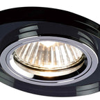 IL30808BL Crystal Downlight Oval Rim Only Black Cut Out: 62mm