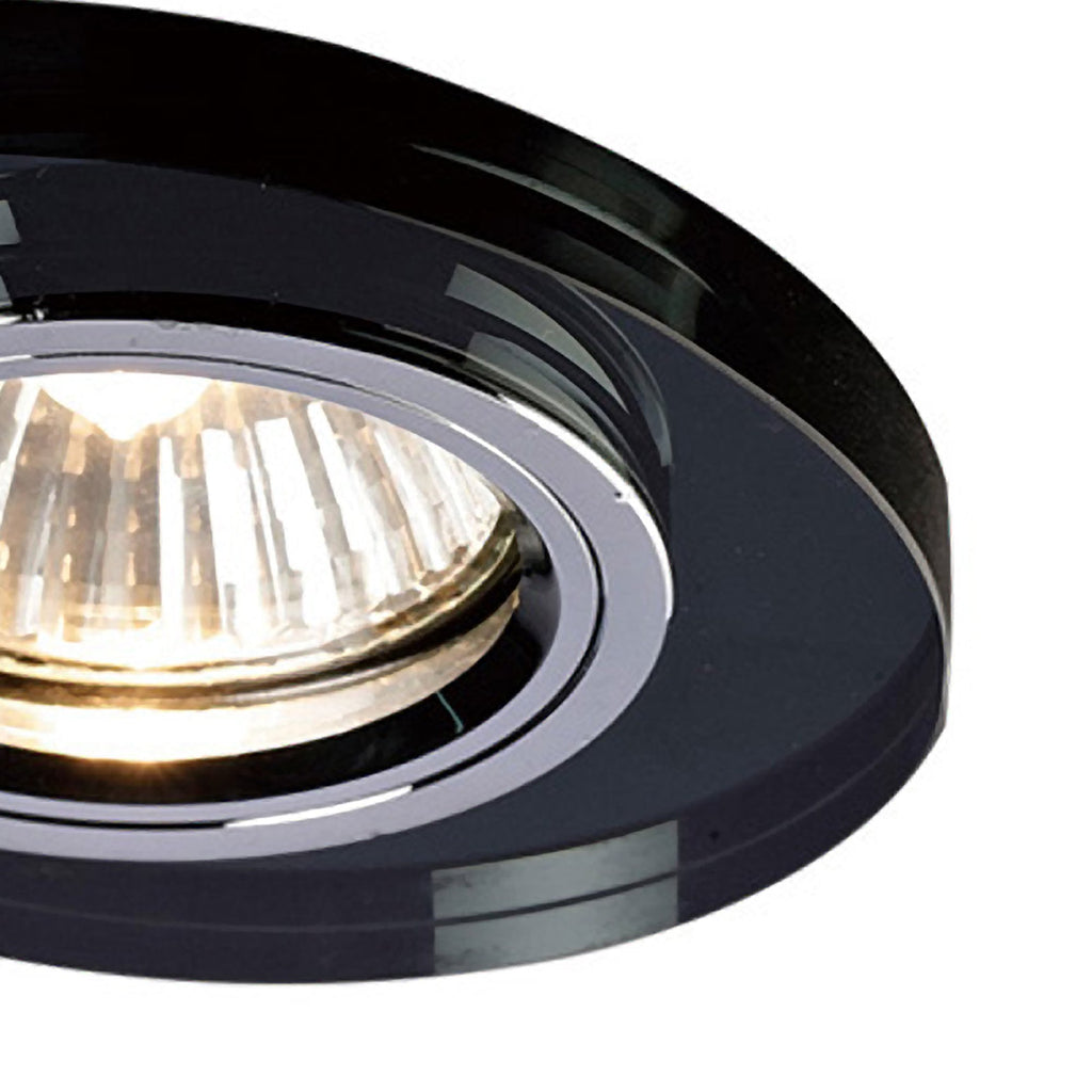IL30808BL Crystal Downlight Oval Rim Only Black Cut Out: 62mm