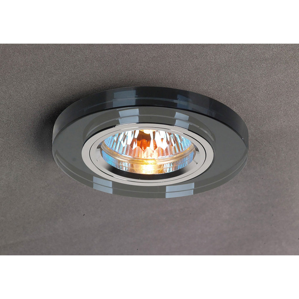 IL30806BL Crystal Downlight Shallow Round Rim Only Black Cut Out: 62mm