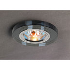 IL30806BL Crystal Downlight Shallow Round Rim Only Black Cut Out: 62mm