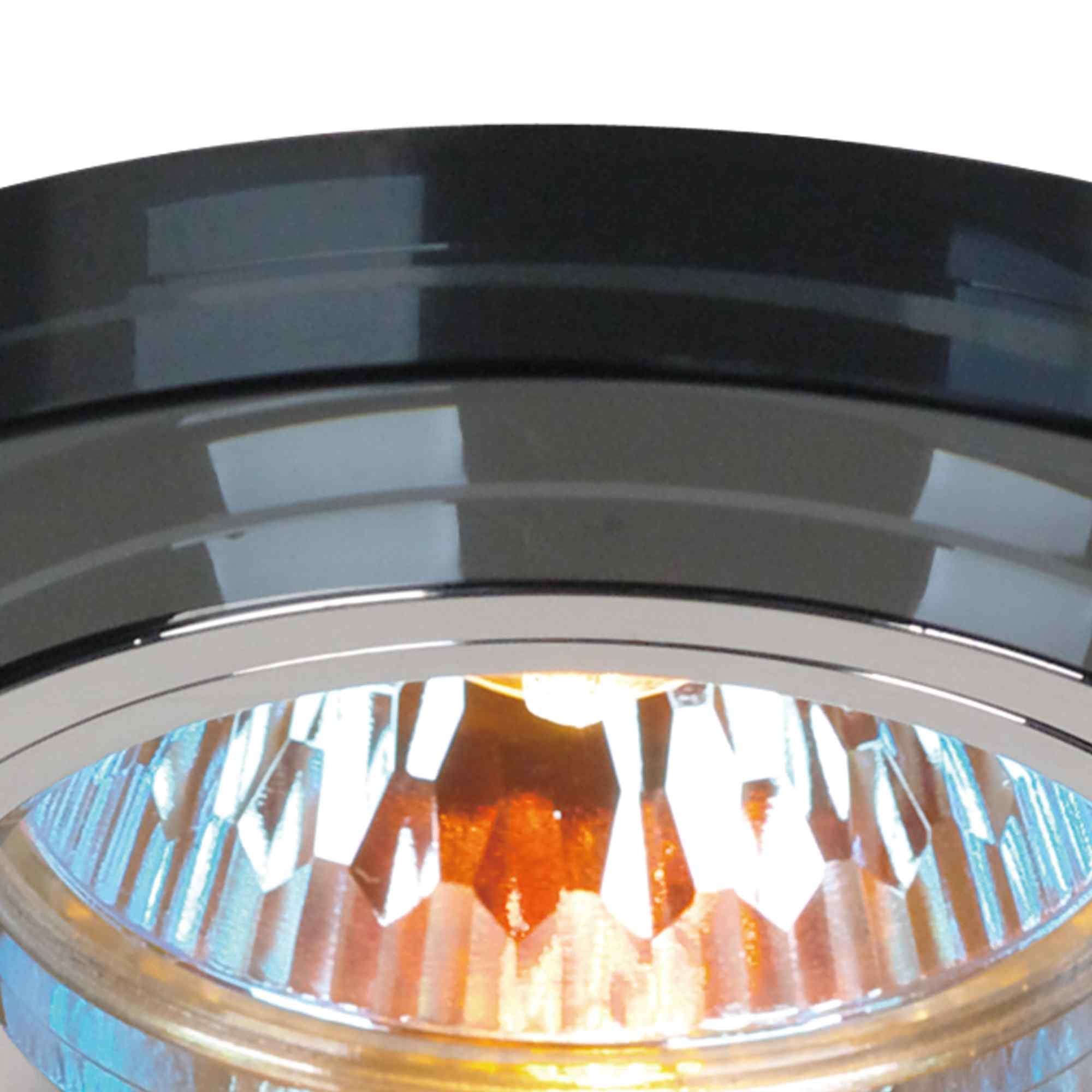 IL30806BL Crystal Downlight Shallow Round Rim Only Black Cut Out: 62mm
