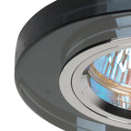 IL30806BL Crystal Downlight Shallow Round Rim Only Black Cut Out: 62mm
