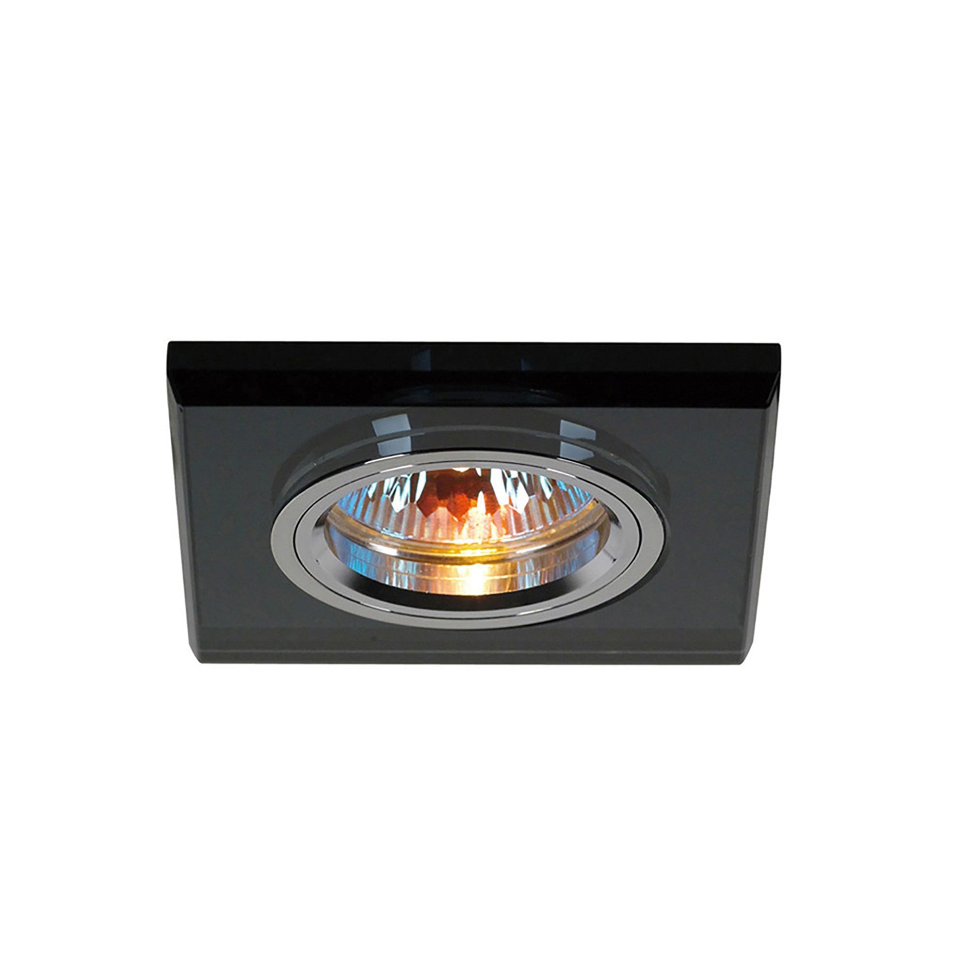 IL30817BL Crystal Downlight Shallow Square Rim Only Black Cut Out: 62mm