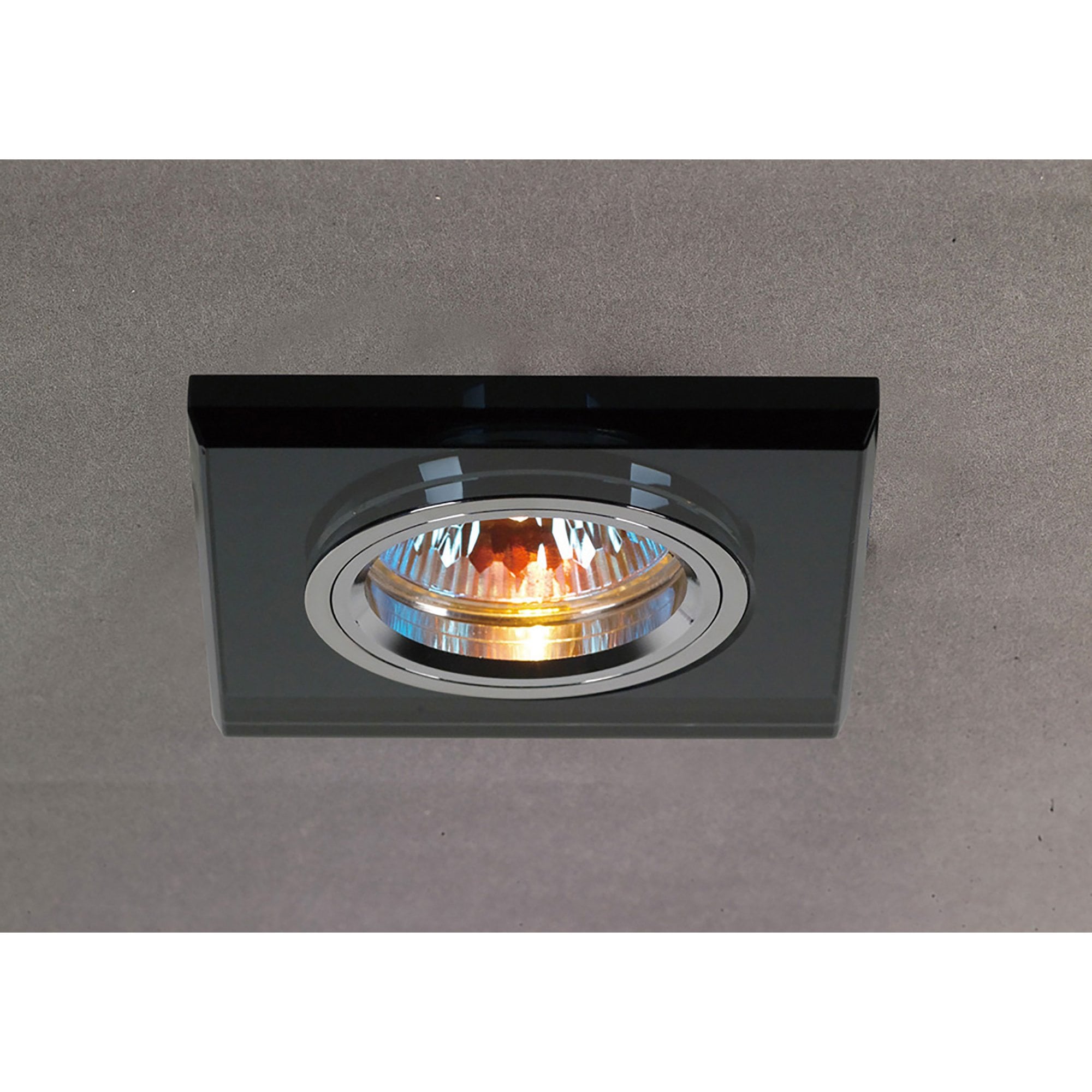 IL30817BL Crystal Downlight Shallow Square Rim Only Black Cut Out: 62mm
