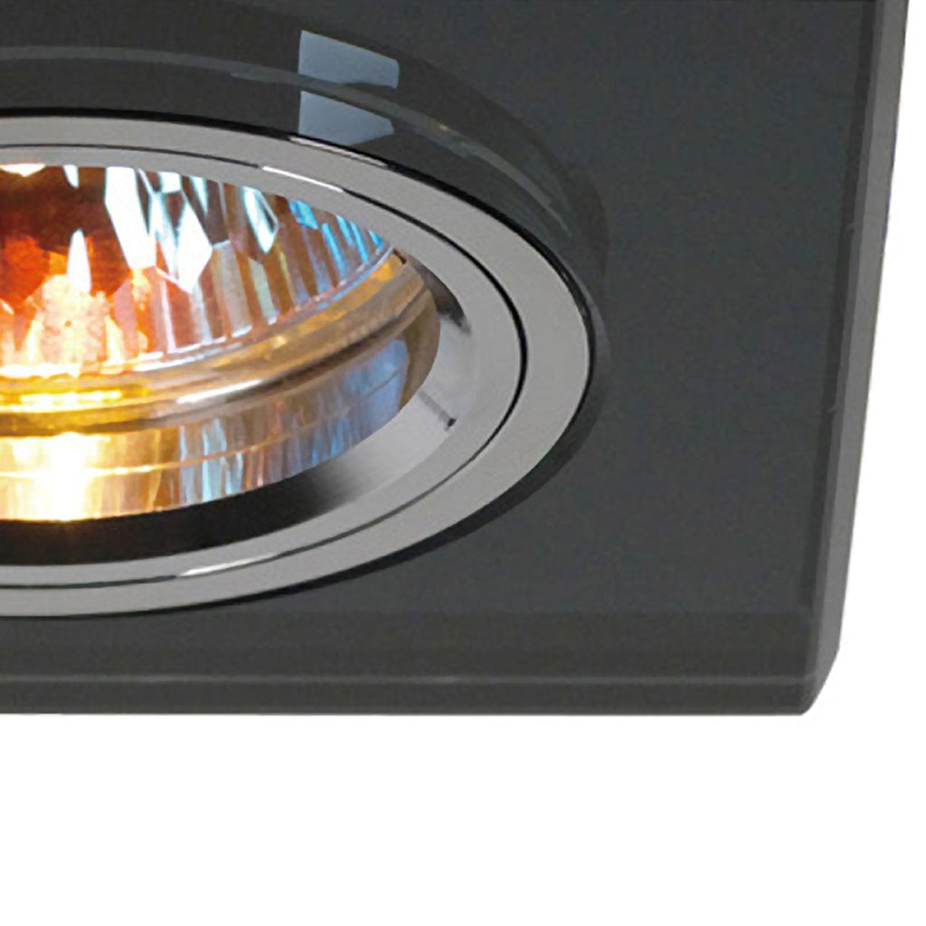 IL30817BL Crystal Downlight Shallow Square Rim Only Black Cut Out: 62mm