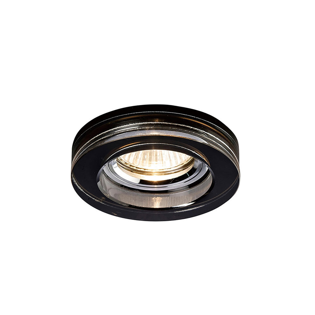 IL30821BL Crystal Downlight Deep Round Rim Only Black Cut Out: 62mm