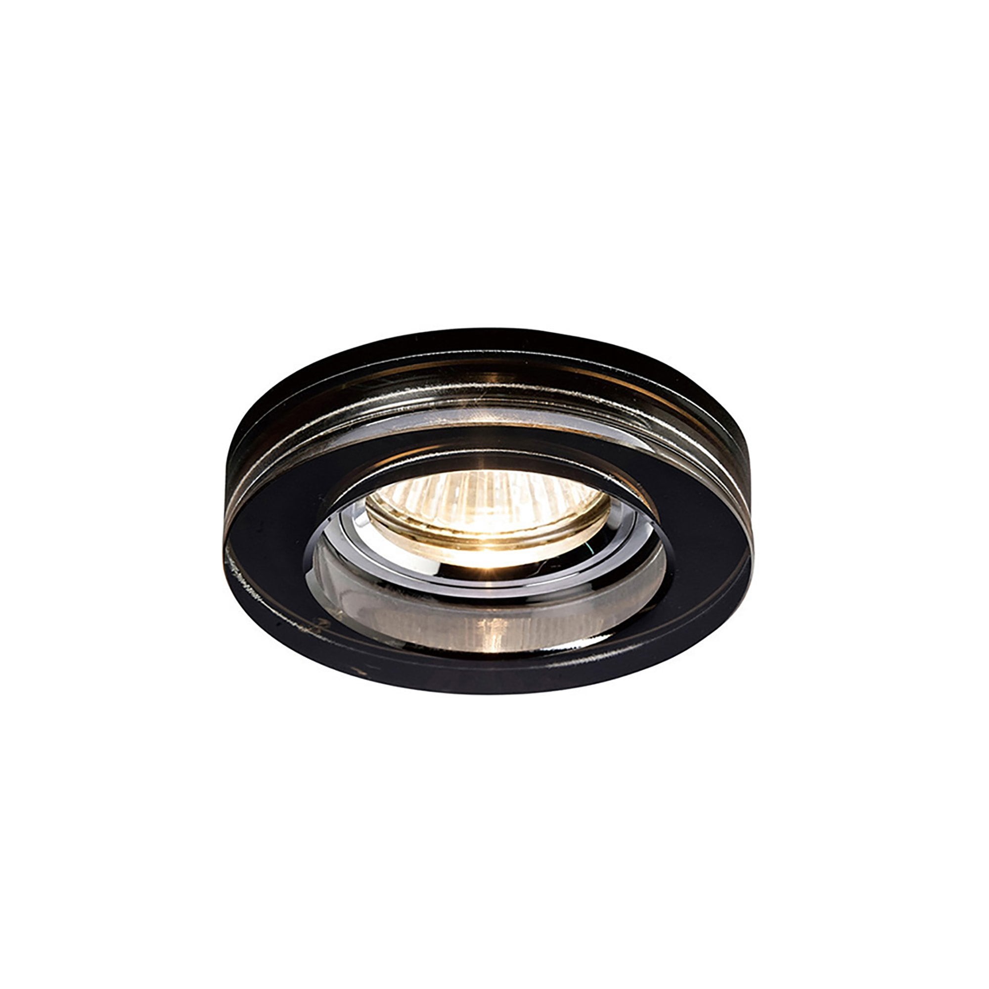 IL30821BL Crystal Downlight Deep Round Rim Only Black Cut Out: 62mm