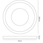 IL30821BL Crystal Downlight Deep Round Rim Only Black Cut Out: 62mm