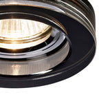 IL30821BL Crystal Downlight Deep Round Rim Only Black Cut Out: 62mm