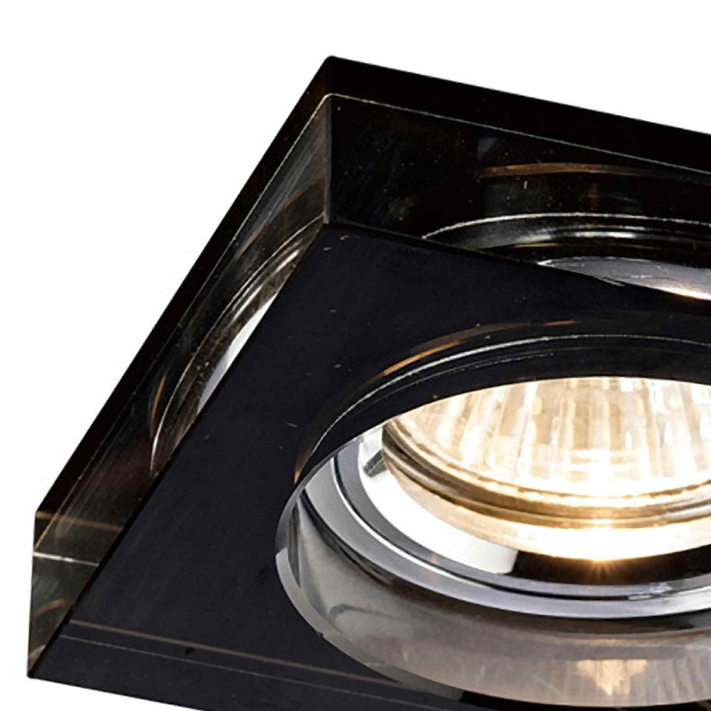 IL30822BL Crystal Downlight Deep Square Rim Only Black Cut Out: 62mm
