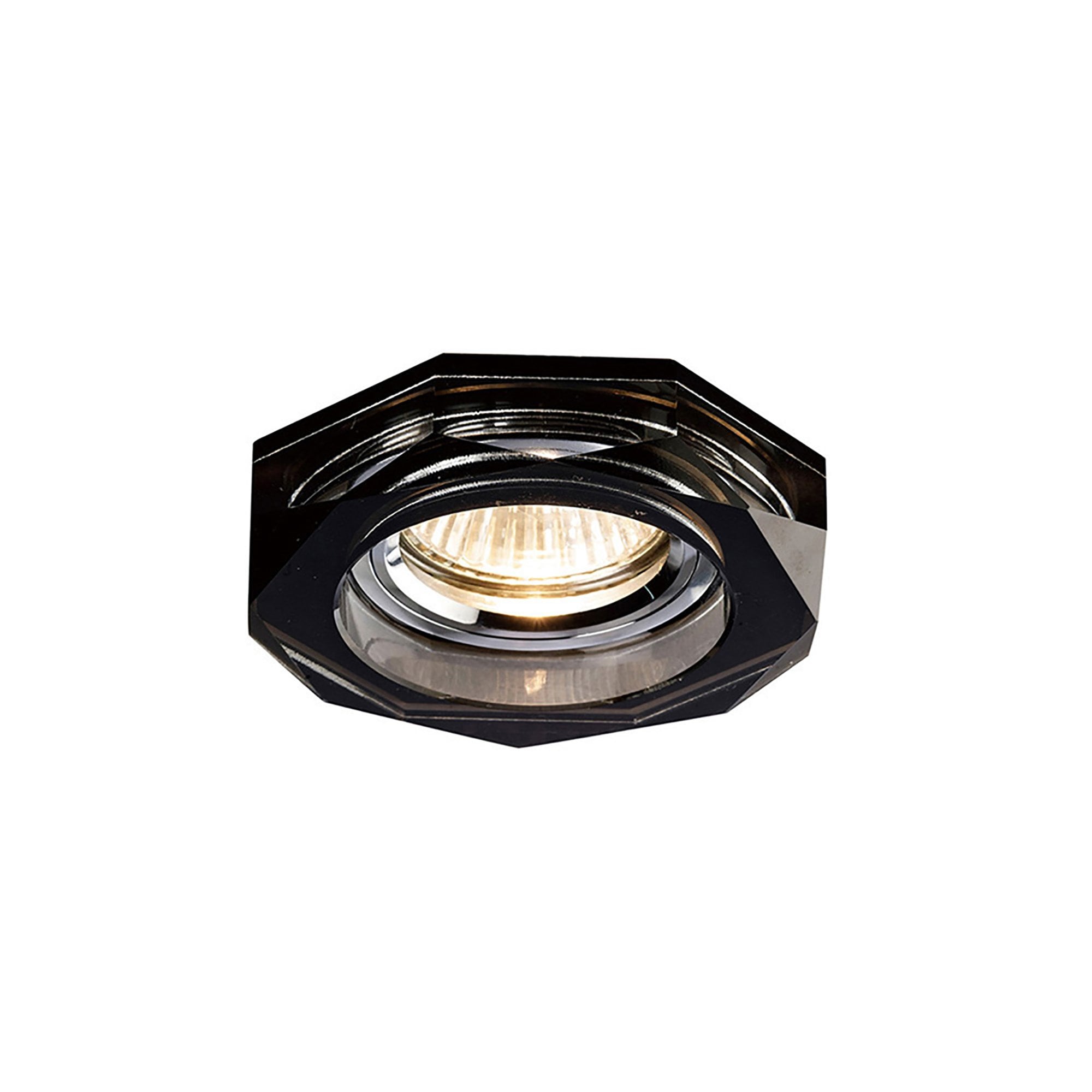 IL30823BL Crystal Downlight Deep Octagonal Rim Only Black Cut Out: 62mm