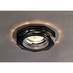 IL30823BL Crystal Downlight Deep Octagonal Rim Only Black Cut Out: 62mm
