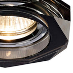 IL30823BL Crystal Downlight Deep Octagonal Rim Only Black Cut Out: 62mm