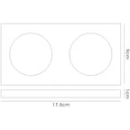 IL30807BL Crystal Dual Head Downlight Rectangle Rim Only Black 2 x Cut Out: 144x62mm