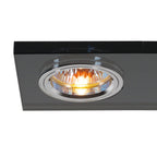 IL30807BL Crystal Dual Head Downlight Rectangle Rim Only Black 2 x Cut Out: 144x62mm
