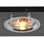 IL30807BL Crystal Dual Head Downlight Rectangle Rim Only Black 2 x Cut Out: 144x62mm