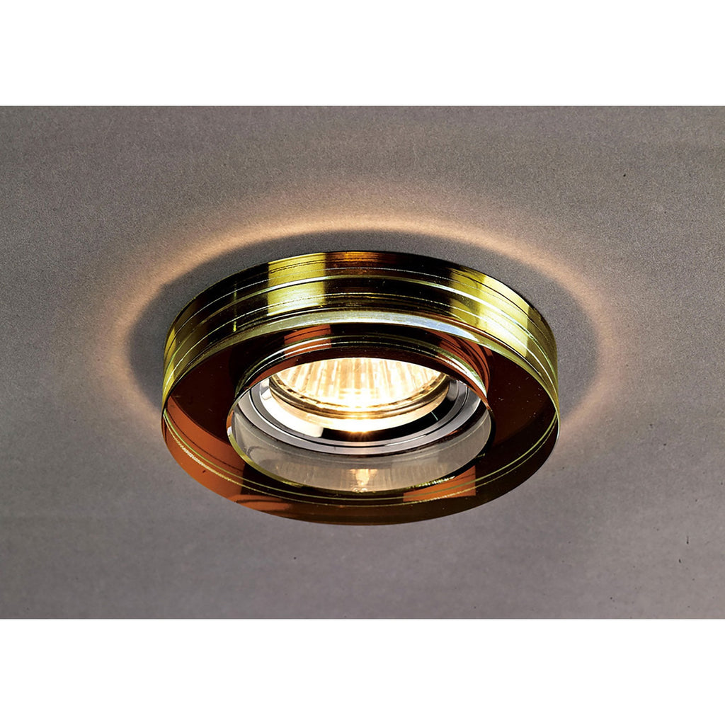 IL30821BZ Crystal Downlight Deep Round Rim Only Bronze Cut Out: 62mm