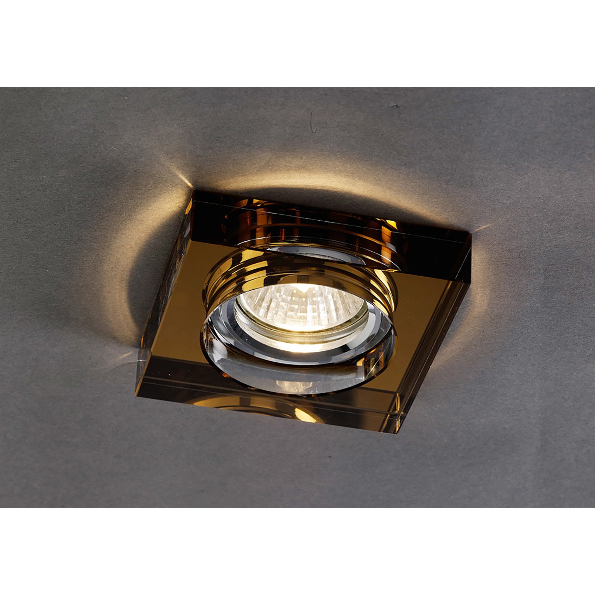 IL30822BZ Crystal Downlight Deep Square Rim Only Bronze Cut Out: 62mm