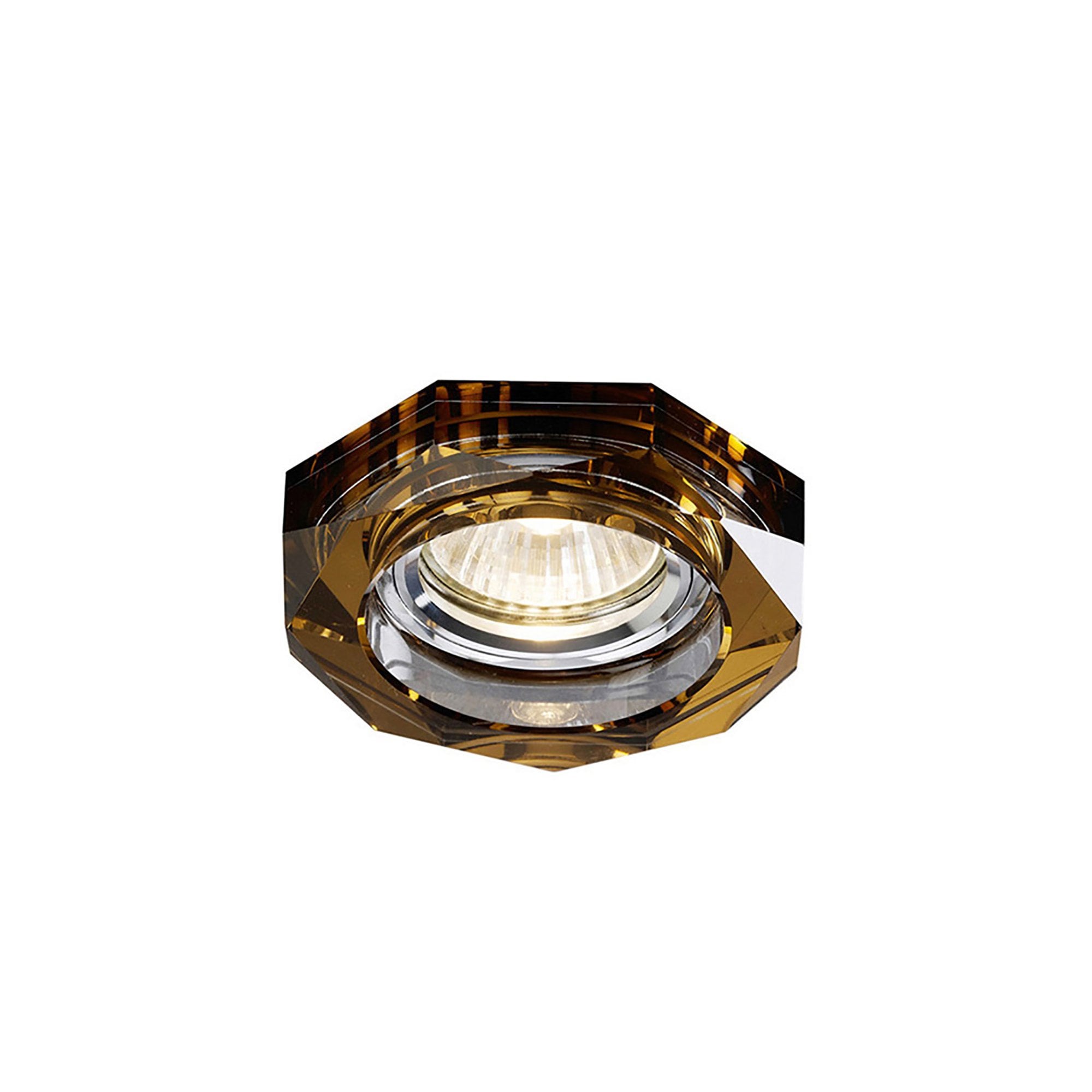 IL30823BZ Crystal Downlight Deep Octagonal Rim Only Bronze Cut Out: 62mm