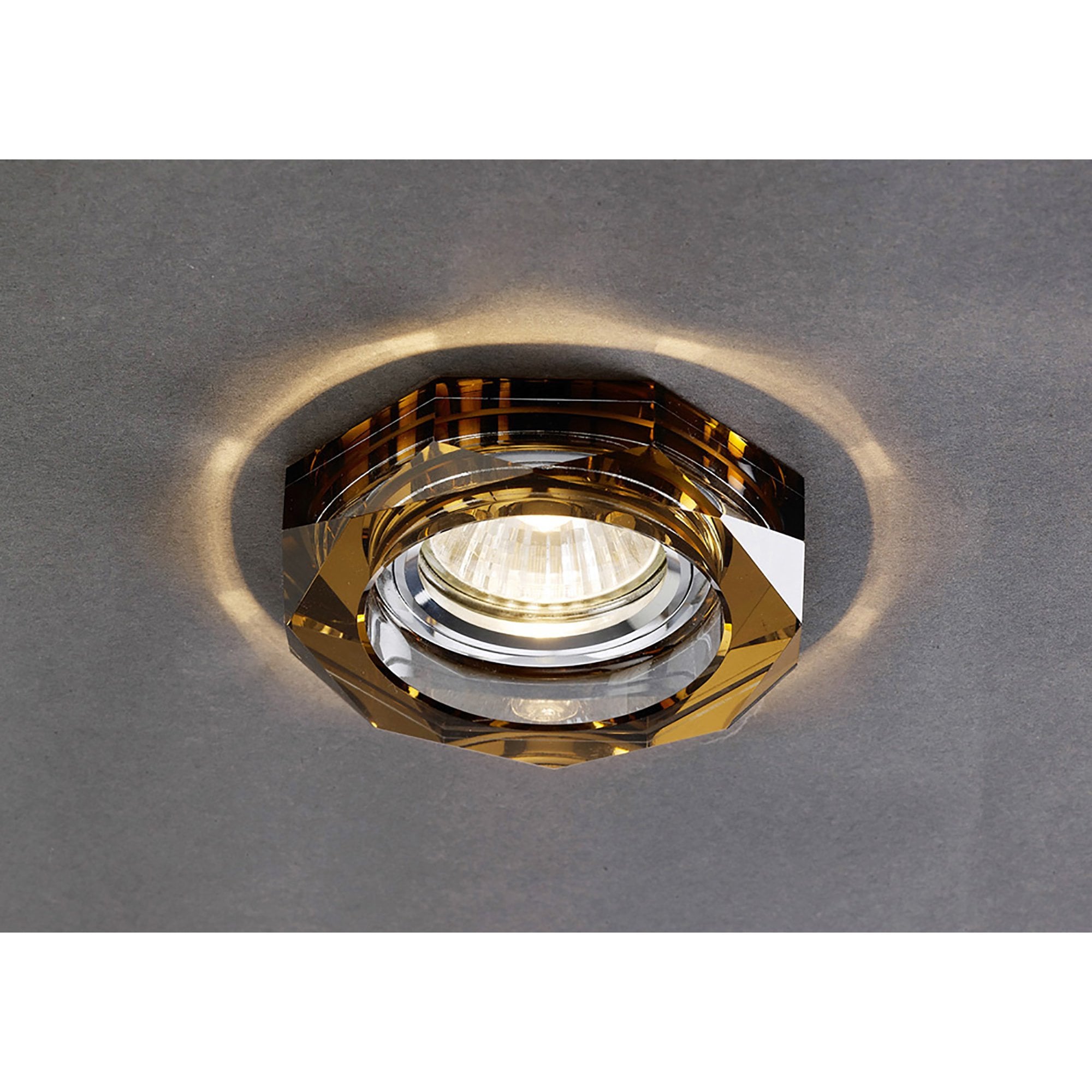IL30823BZ Crystal Downlight Deep Octagonal Rim Only Bronze Cut Out: 62mm