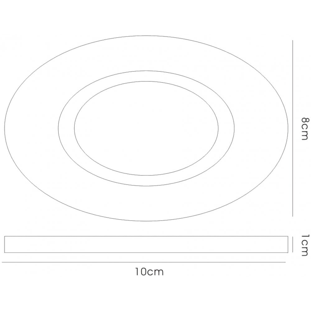 IL30808CH Crystal Downlight Oval Rim Only Clear Cut Out: 62mm