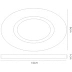 IL30808CH Crystal Downlight Oval Rim Only Clear Cut Out: 62mm