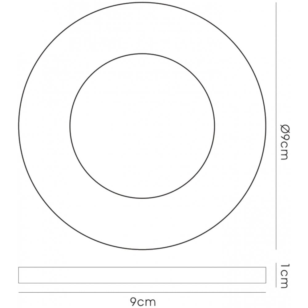 IL30806CH Crystal Downlight Shallow Round Rim Only Clear Cut Out: 62mm