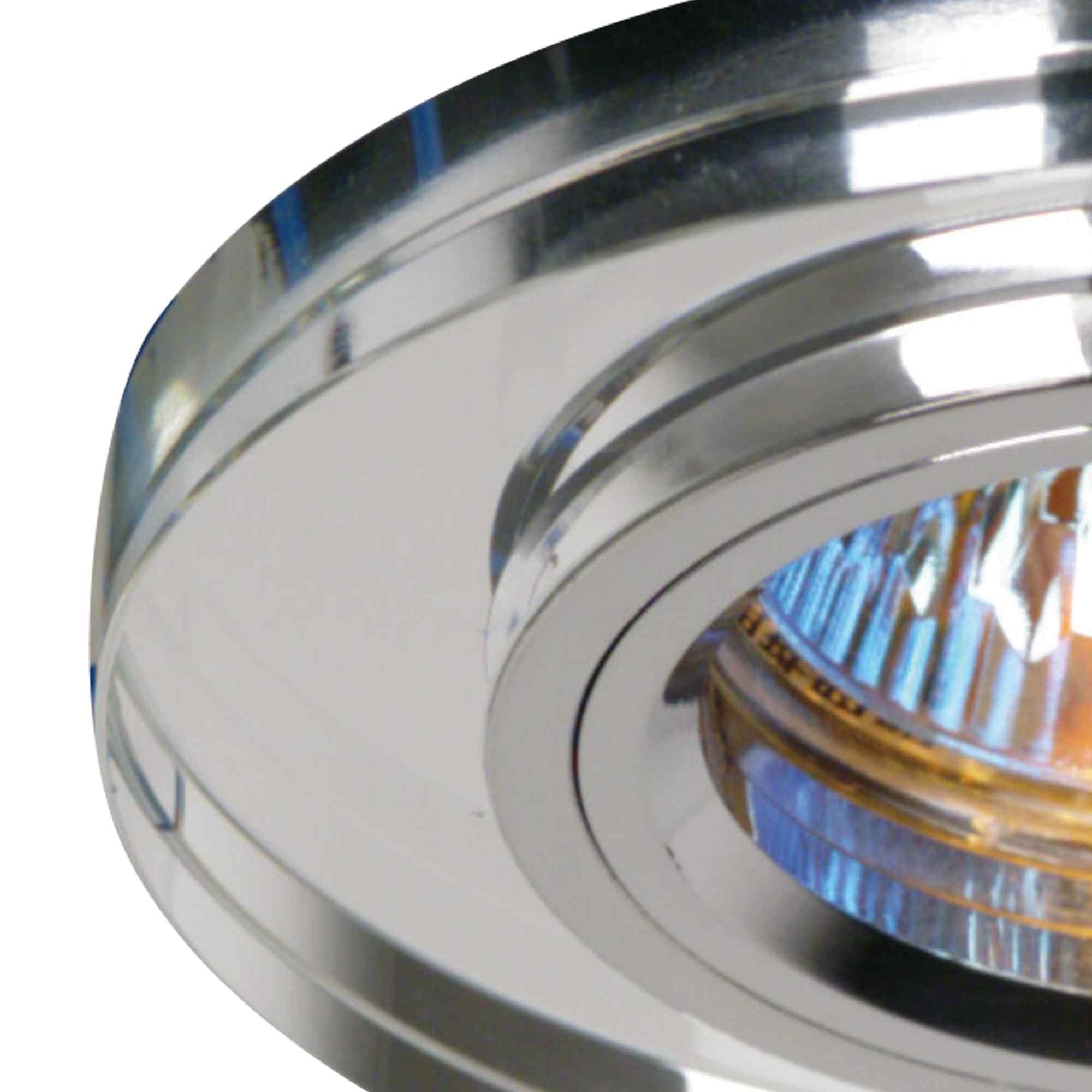 IL30806CH Crystal Downlight Shallow Round Rim Only Clear Cut Out: 62mm