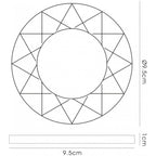 IL30816CH Crystal Downlight Chamfered Round Rim Only Clear Cut Out: 62mm